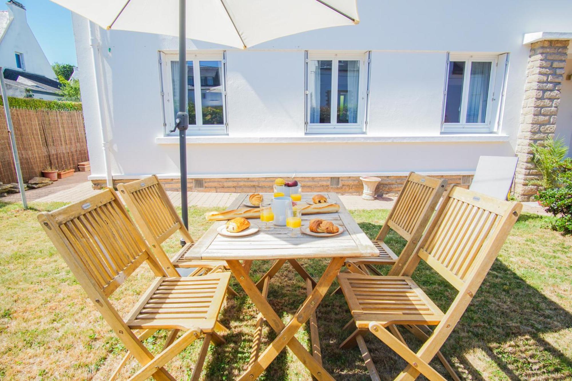 -Le Sentier- Elegant T3 Avec Jardin Proche Mer 孔卡尔诺 外观 照片